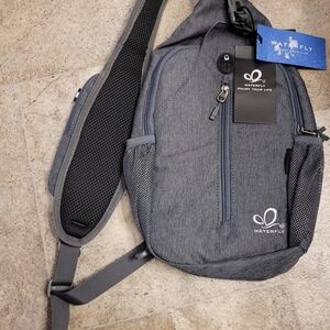 Womens Gift Waterfly Gray Women's Crossbody Sling Backpack